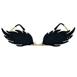 6075 | Black Blaze Rimless Sunglasses